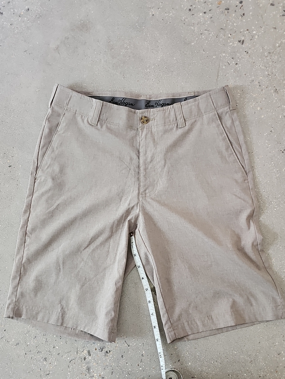 Hogan Light Beige Flat Front Men's Shorts